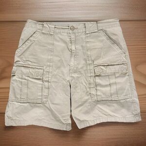 Vintage Cargo Shorts Size 36 Khaki Beige Utility Y2K Streetwear